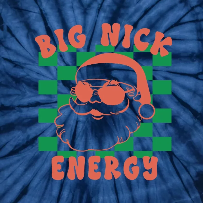 Retro Groovy Christmas Big Nick Santa Energy Xmas 2024 Gift Tie-Dye T-Shirt