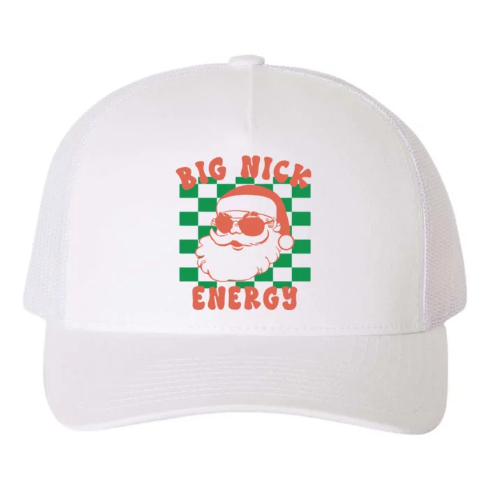 Retro Groovy Christmas Big Nick Santa Energy Xmas 2024 Gift Yupoong Adult 5-Panel Trucker Hat