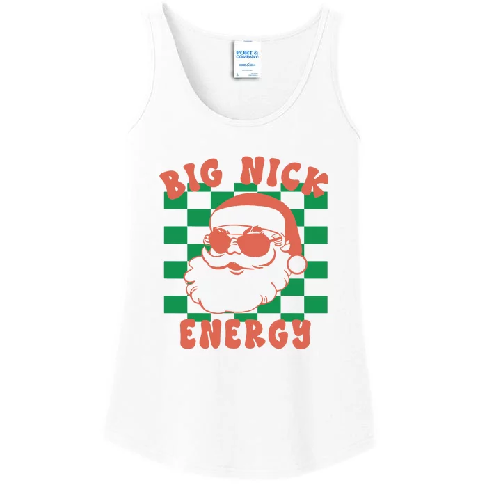 Retro Groovy Christmas Big Nick Santa Energy Xmas 2024 Gift Ladies Essential Tank