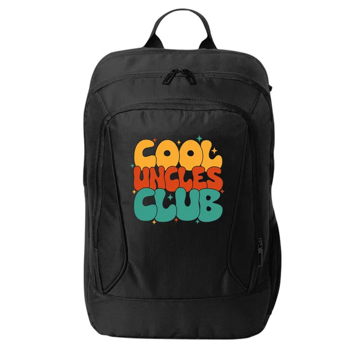 Retro Groovy Cool Uncles Club Funny New Uncle City Backpack