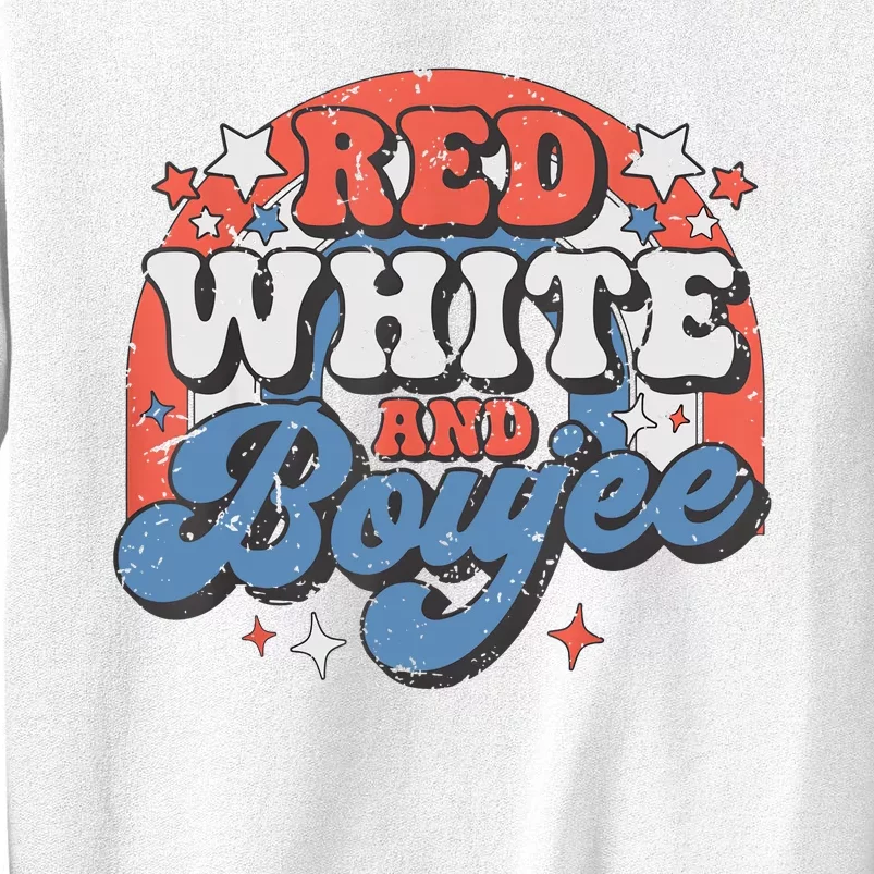 Retro Groovy Cute Red White And Boujee 4th Of July Patriotic Sweatshirt