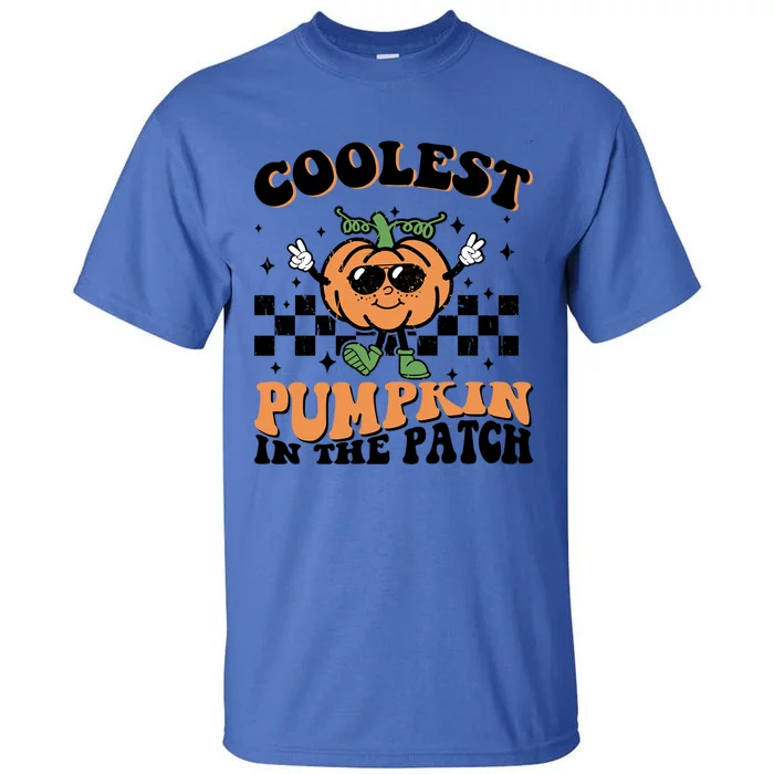 Retro Groovy Coolest Pumpkin In The Patch Halloween Autumn Cool Gift Tall T-Shirt