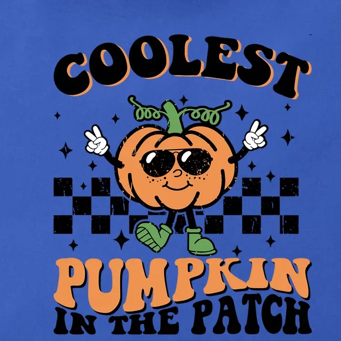 Retro Groovy Coolest Pumpkin In The Patch Halloween Autumn Cool Gift Zip Tote Bag