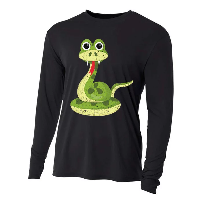 Reptile Gift Cute Snake Cooling Performance Long Sleeve Crew