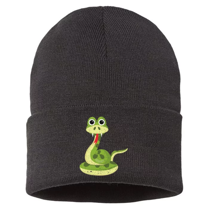 Reptile Gift Cute Snake Sustainable Knit Beanie