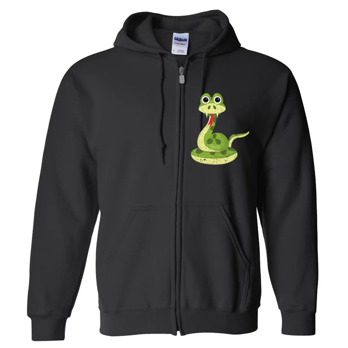 Reptile Gift Cute Snake Full Zip Hoodie