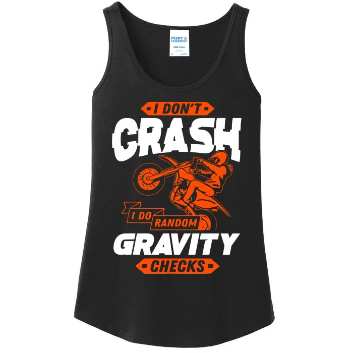 Random Gravity Checks Motocross Dirt Bike Ladies Essential Tank