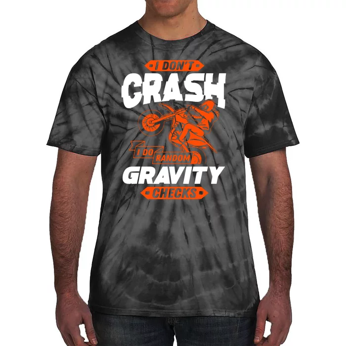 Random Gravity Checks Motocross Dirt Bike Tie-Dye T-Shirt