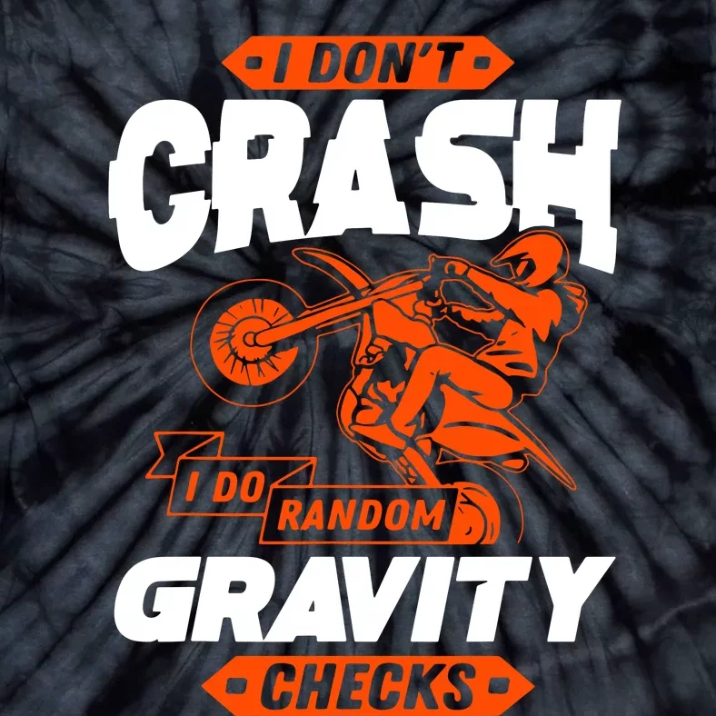 Random Gravity Checks Motocross Dirt Bike Tie-Dye T-Shirt