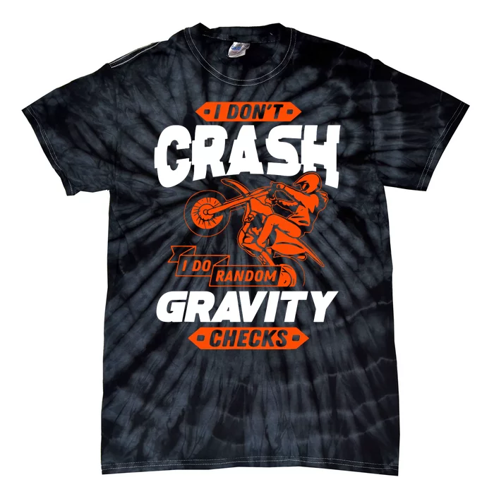 Random Gravity Checks Motocross Dirt Bike Tie-Dye T-Shirt