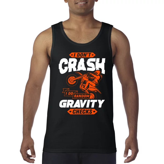 Random Gravity Checks Motocross Dirt Bike Tank Top