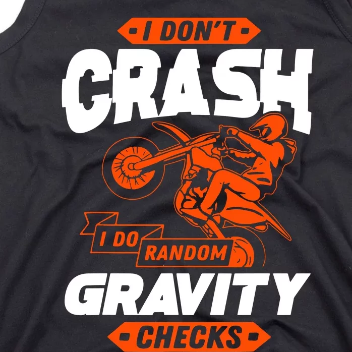 Random Gravity Checks Motocross Dirt Bike Tank Top