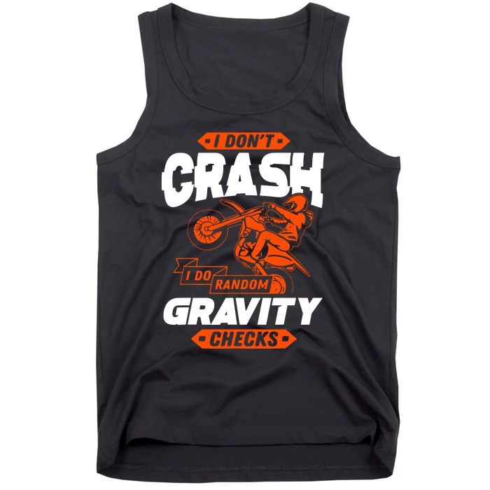 Random Gravity Checks Motocross Dirt Bike Tank Top