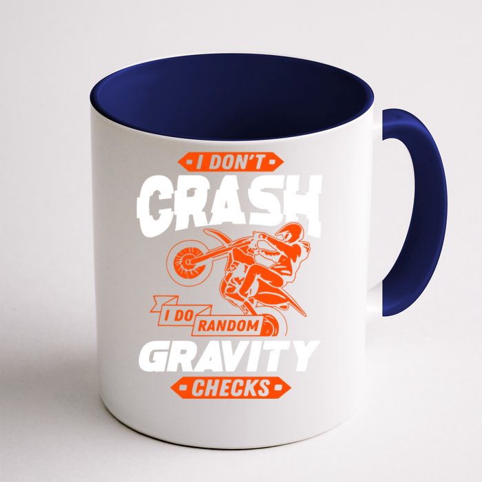 Random Gravity Checks Motocross Dirt Bike Front & Back Coffee Mug