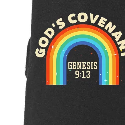 Rainbow God's Covenant Genesis 913 Bible Christian Lover Doggie 3-End Fleece Hoodie