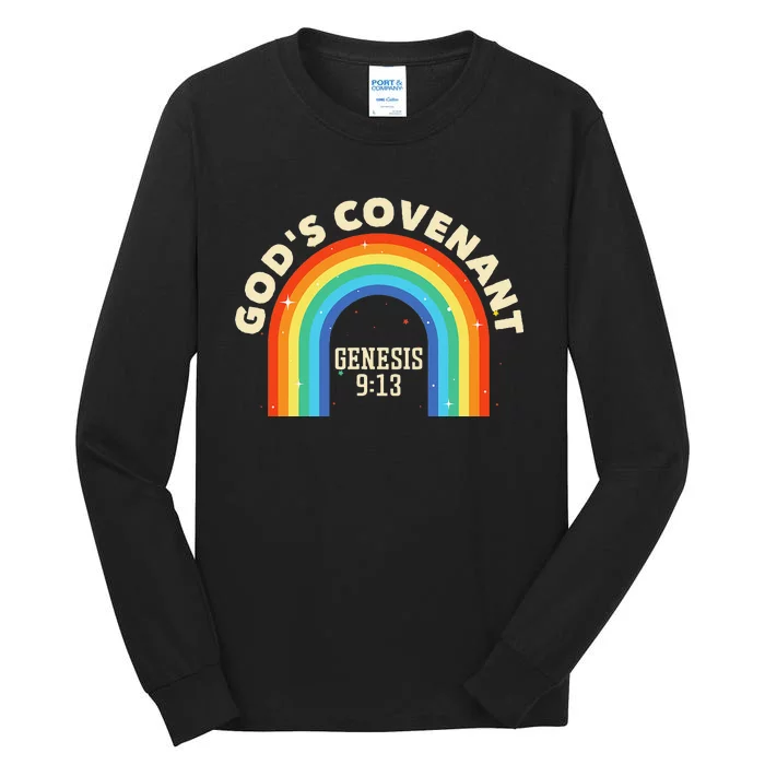 Rainbow God's Covenant Genesis 913 Bible Christian Lover Tall Long Sleeve T-Shirt