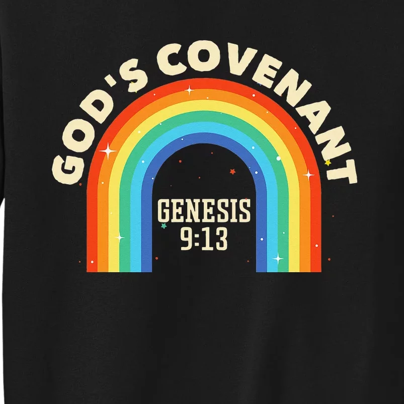 Rainbow God's Covenant Genesis 913 Bible Christian Lover Tall Sweatshirt