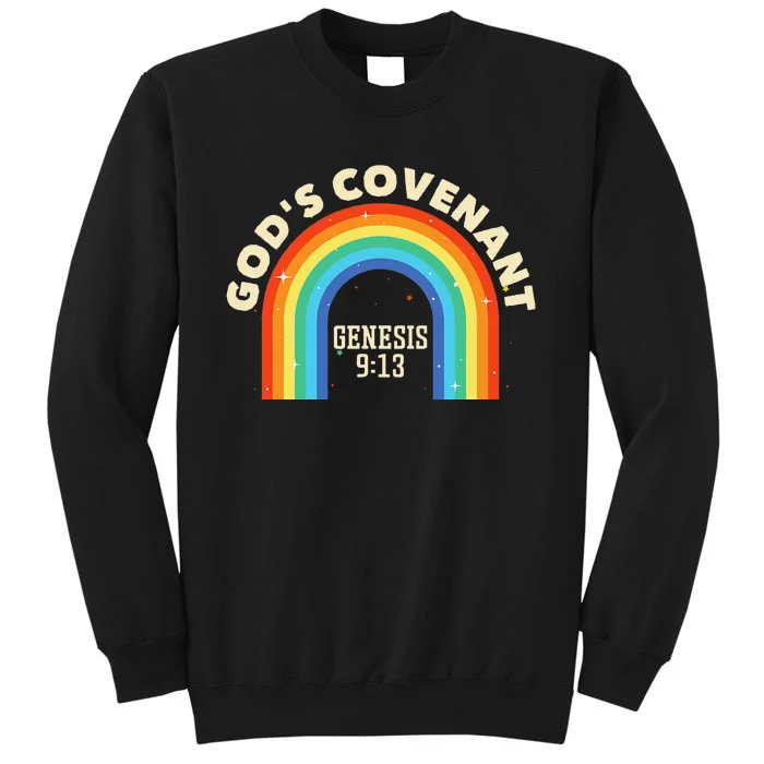 Rainbow God's Covenant Genesis 913 Bible Christian Lover Tall Sweatshirt