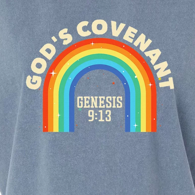 Rainbow God's Covenant Genesis 913 Bible Christian Lover Garment-Dyed Women's Muscle Tee