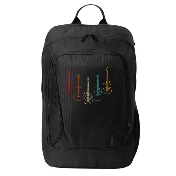 Retro Guitar Cute Gift City Backpack