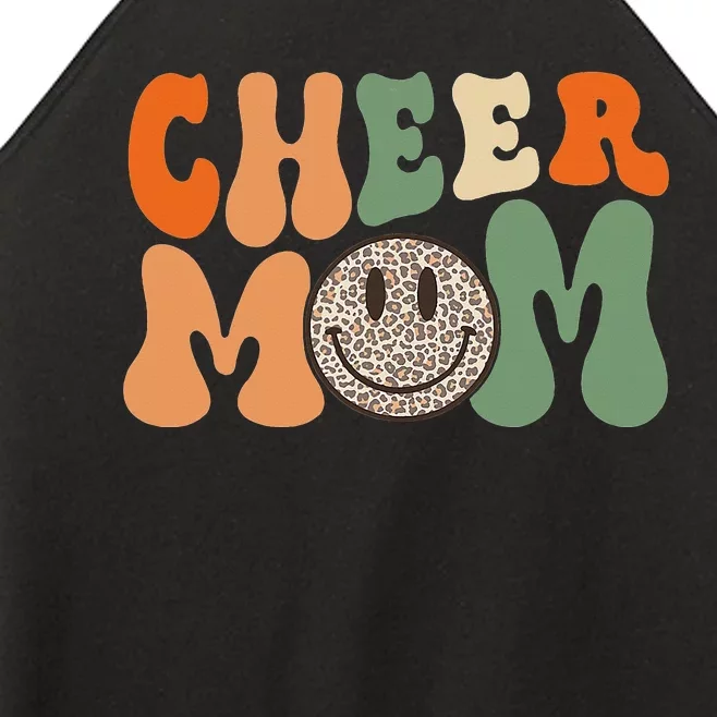 Retro Groovy Cheer Mom Cheerleading Cheerleader Mothers Day Women’s Perfect Tri Rocker Tank