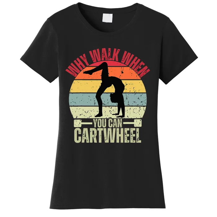 Retro Gymnastics Cartwheel Lover Athletes Cheerleading Women's T-Shirt