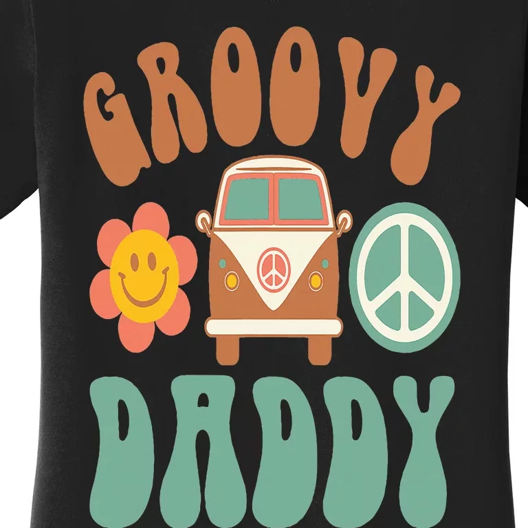 Retro Groovy Daddy Matching Family Birthday Party Women's T-Shirt