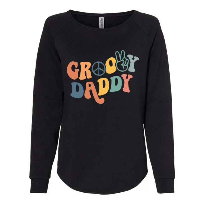 Retro Groovy Daddy Gifts for Dad Fathers Day Womens California Wash Sweatshirt