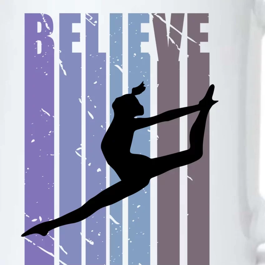 Retro Gymnast Dancing Dancer Gymnastics Girls Gift Black Color Changing Mug