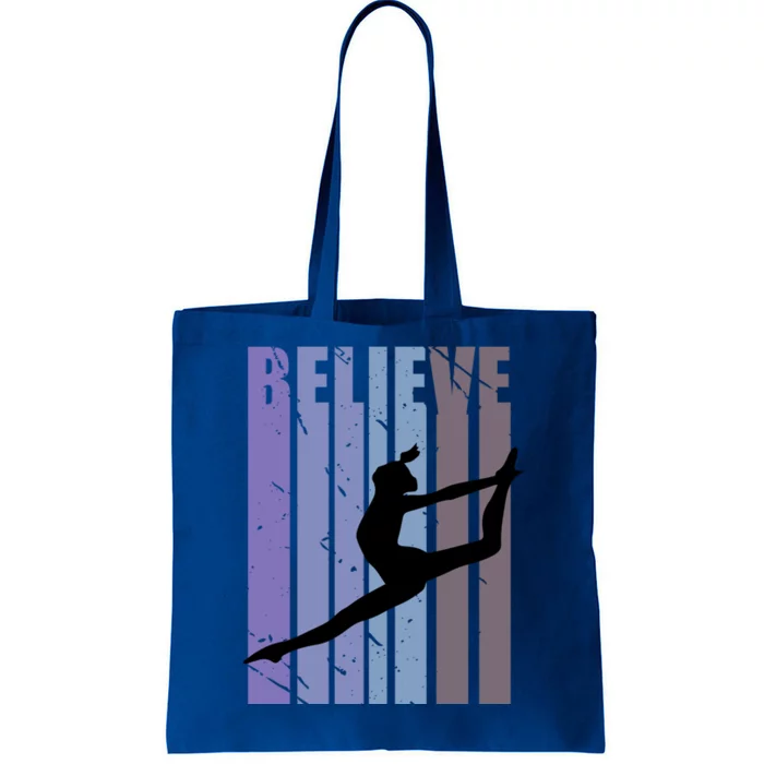 Retro Gymnast Dancing Dancer Gymnastics Girls Gift Tote Bag