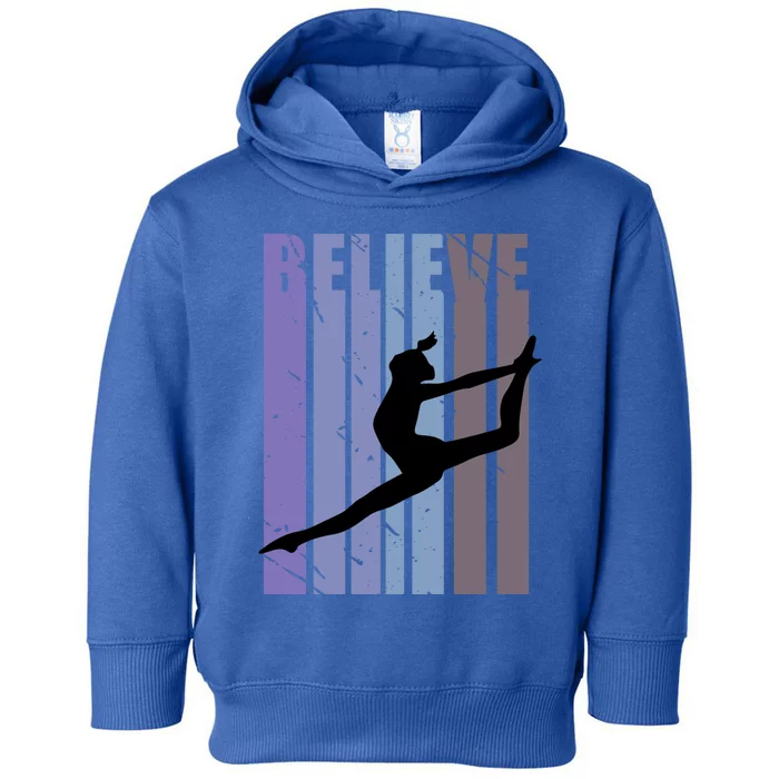 Retro Gymnast Dancing Dancer Gymnastics Girls Gift Toddler Hoodie