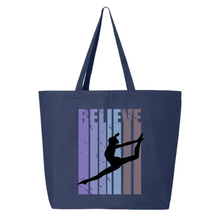 Retro Gymnast Dancing Dancer Gymnastics Girls Gift 25L Jumbo Tote