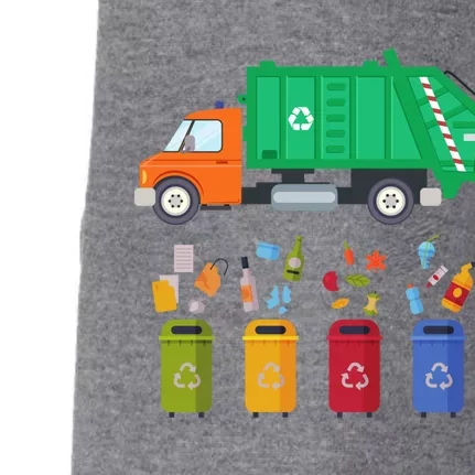 Recycling Garbage Day Gift Garbage Truck Funny Gift Funny Gift Doggie 3-End Fleece Hoodie