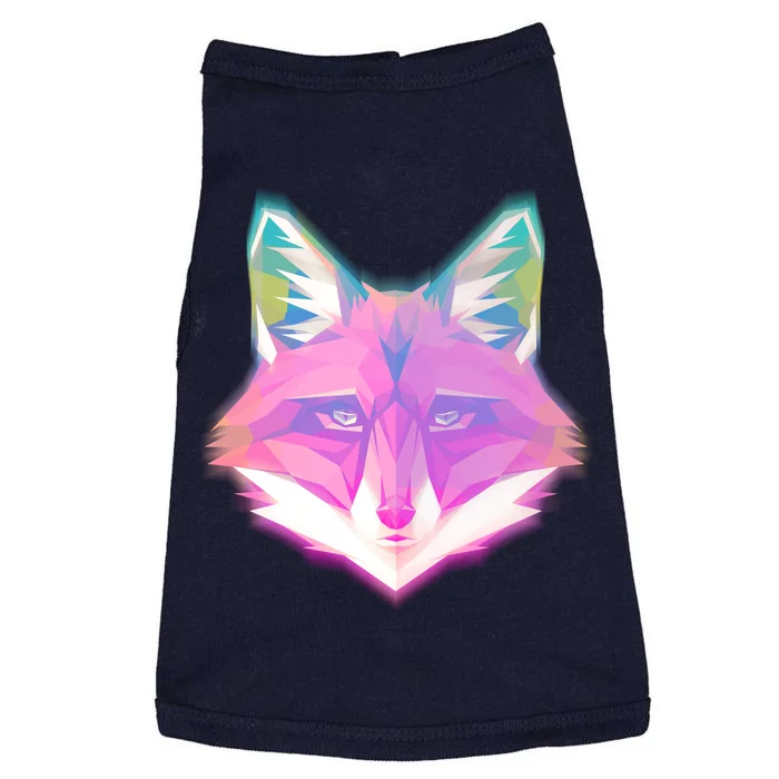 Retro Glowing Digital Polygon Fox Doggie Tank