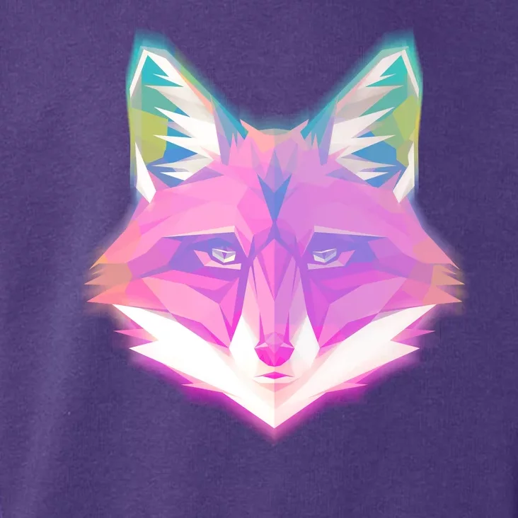 Retro Glowing Digital Polygon Fox Toddler Hoodie