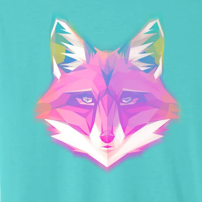 Retro Glowing Digital Polygon Fox ChromaSoft Performance T-Shirt