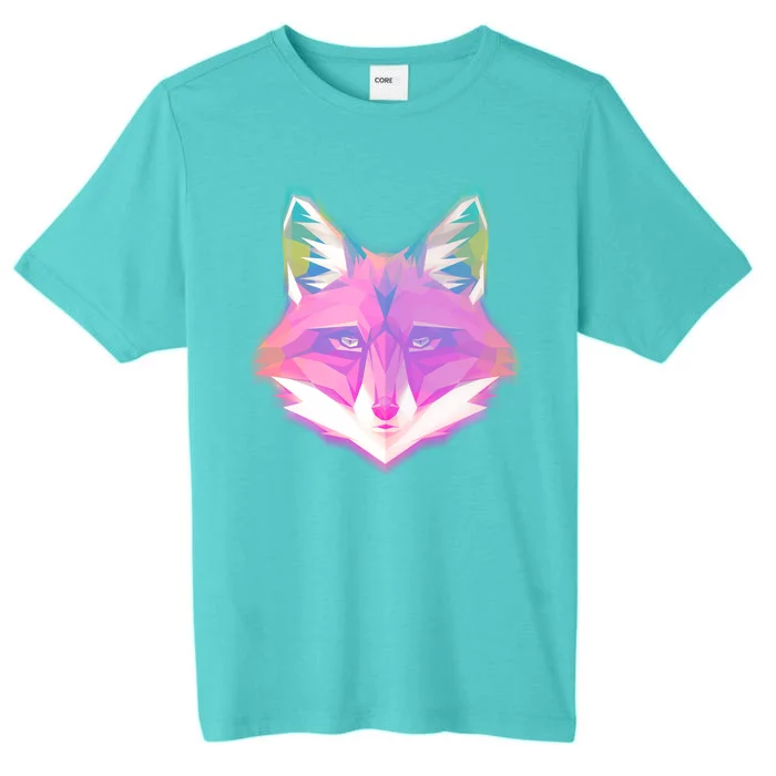 Retro Glowing Digital Polygon Fox ChromaSoft Performance T-Shirt