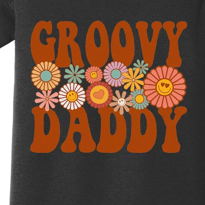 Retro Groovy Daddy Matching Family 1st Birthday Party Baby Bodysuit