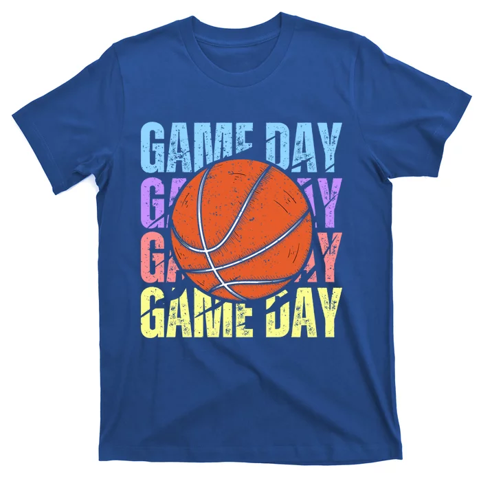 Retro Game Day Basketball Lovers Vintage Mom Mother's Day Meaningful Gift T-Shirt