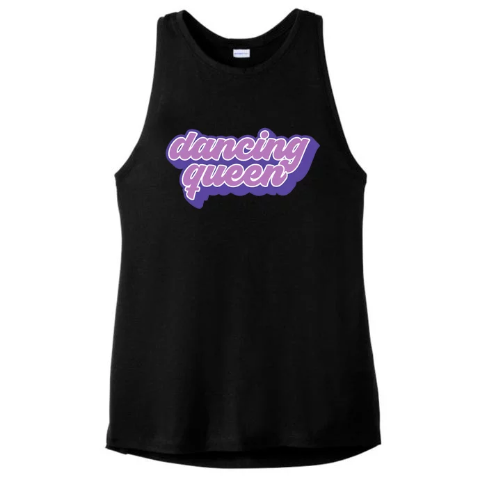 Retro Groovy Dancing Queen Vintage 70s Clothing Dance Gift Cute Gift Ladies Tri-Blend Wicking Tank