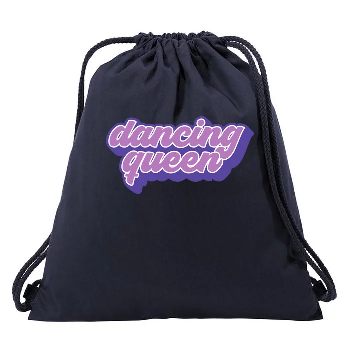 Retro Groovy Dancing Queen Vintage 70s Clothing Dance Gift Cute Gift Drawstring Bag