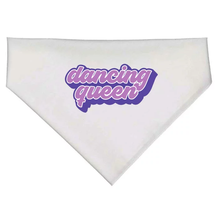 Retro Groovy Dancing Queen Vintage 70s Clothing Dance Gift Cute Gift USA-Made Doggie Bandana