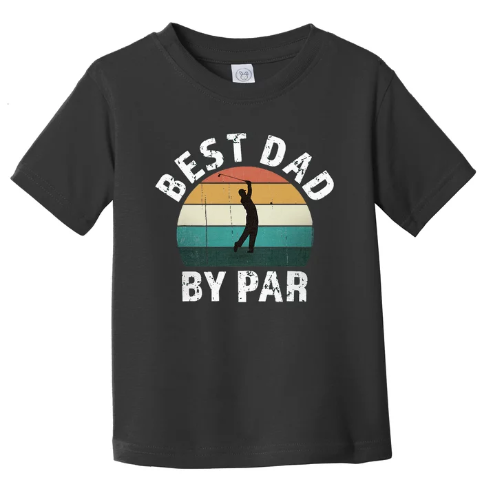 Retro Golfer Dad Fun Vintage Sunset Father Playing Golf Pun Toddler T-Shirt