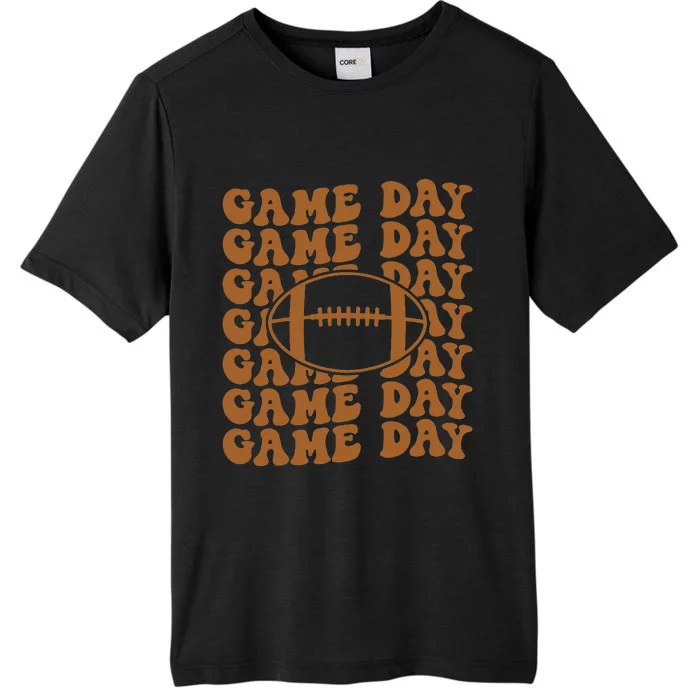 Retro Game Day American Football Lovers Mom Player ChromaSoft Performance T-Shirt