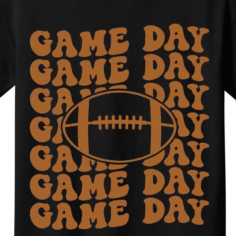 Retro Game Day American Football Lovers Mom Player Kids T-Shirt