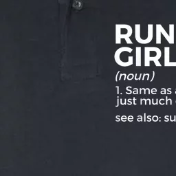 Running Girl Definition Funny Runner Softstyle Adult Sport Polo