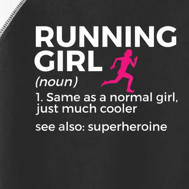 Running Girl Definition Funny Runner Toddler Fine Jersey T-Shirt