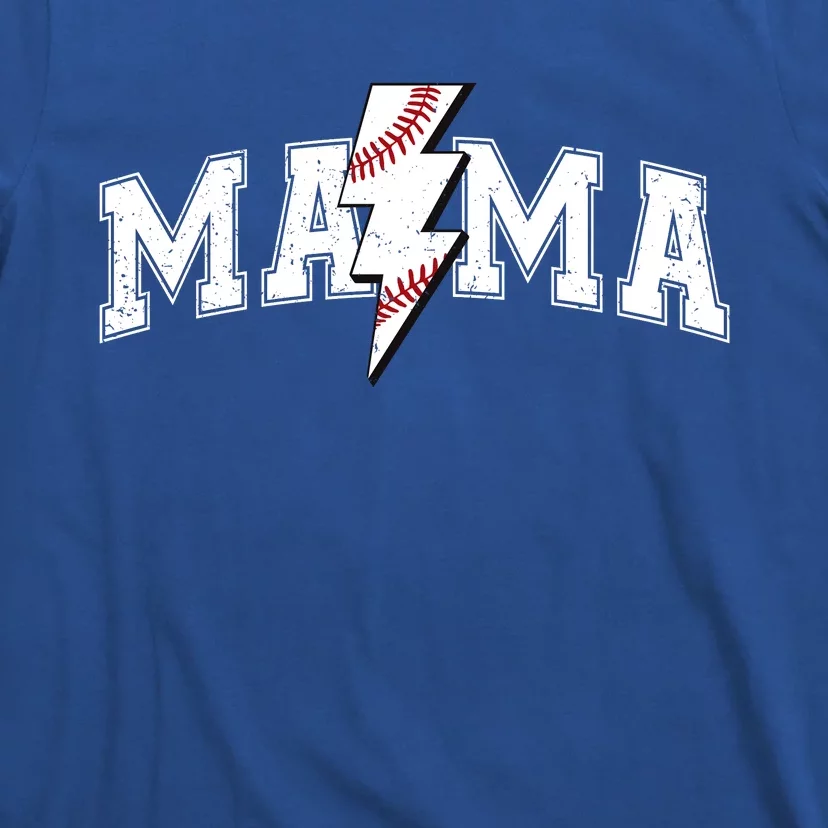 Retro Game Day Baseball Mama Mom Sport Lover T-Shirt