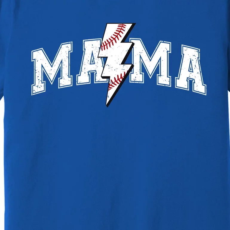 Retro Game Day Baseball Mama Mom Sport Lover Premium T-Shirt