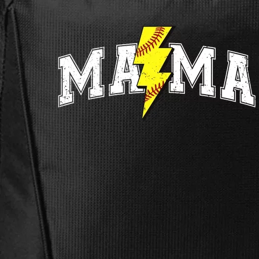 Retro Game Day Softball Mama Mom Sport Lover City Backpack